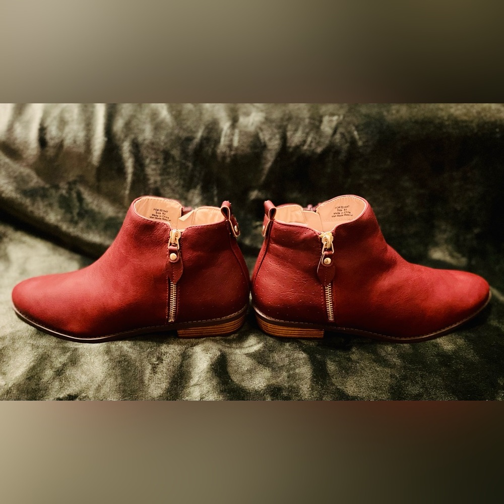 Women’s Size 8.5 Red Ankle Boots